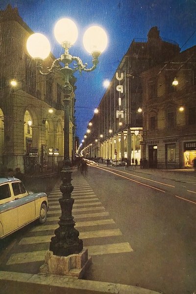 Cartolina - Chieti - Corso Marrucino - Notturno - 1965 …