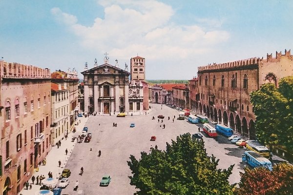 Cartolina - Mantova - Piazza Sordello - 1955 ca.