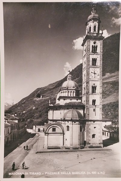 Cartolina - Madonna di Tirano - Piazzale della Basilica - …