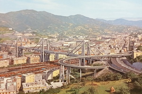 Cartolina - Genova - Il viadotto Polcevera - Più grande …