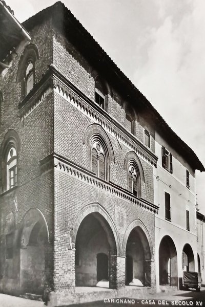 Cartolina - Carignano - Casa del Secolo XV - 1955 …