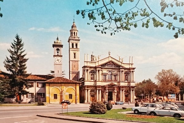 Cartolina - Saronno - Piazza Santuario - 1970 ca.