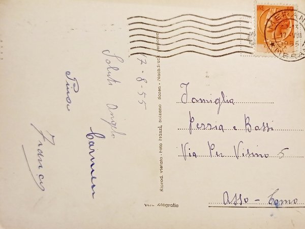Cartolina - Merano - Vedute diverse - 1955
