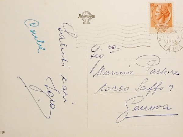 Cartolina - Salsomaggiore - Alberghi Pozzo e Valentini - 1955