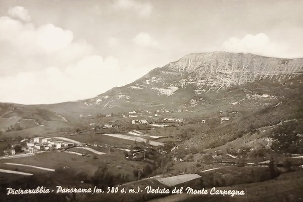 Cartolina - Pietrarubbia - Panorama - Veduta del Monte Carpegna …