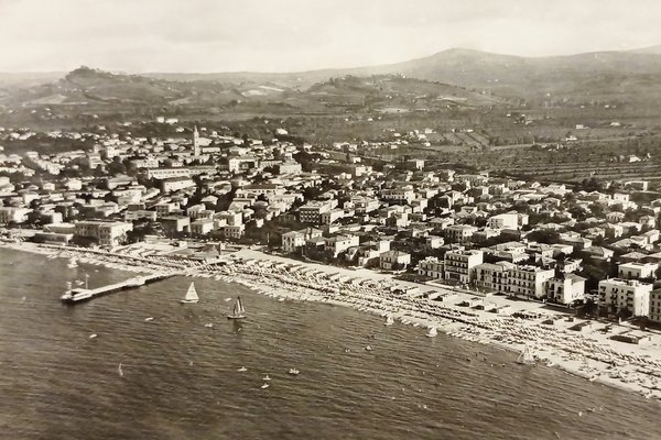 Cartolina - Cattolica - Panorama dall'Aereo - 1957
