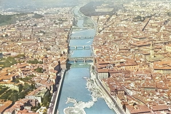 Cartolina - Firenze - Panorama dall'aereo - 1963