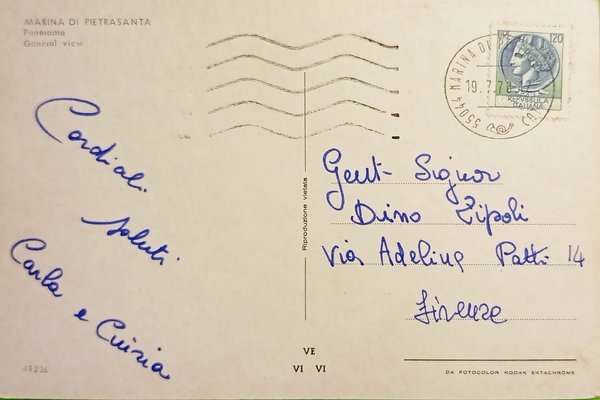 Cartolina - Marina di Pietrasanta - Panorama - 1978