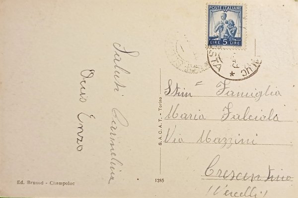 Cartolina - Champoluc - Panorama con Ghiacciai del Monte Rosa …