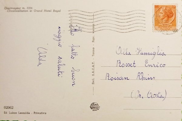 Cartolina - Courmayeur - Circonvallazione e Grand Hotel Royal - …