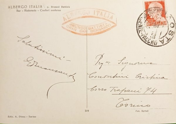 Cartolina - Il Lago del Gran S. Bernardo ed il …