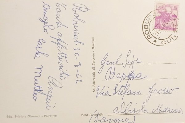 Cartolina - Roburent - Panorama Invernale - 1962