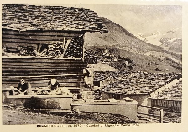 Cartolina - Champoluc - Casolari di Lignod e Monte Rosa …