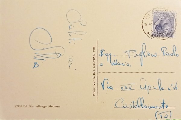 Cartolina - Champoluc - Casolari di Lignod e Monte Rosa …