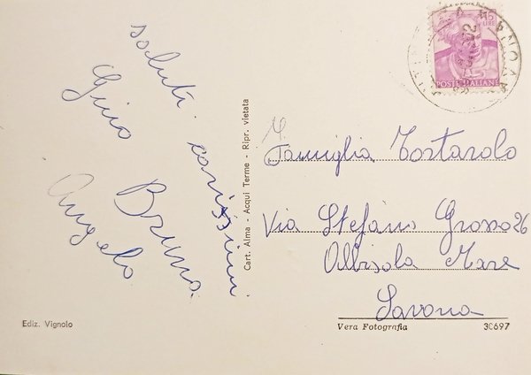 Cartolina - Saluti da Pontinvrea - Vedute diverse - 1962