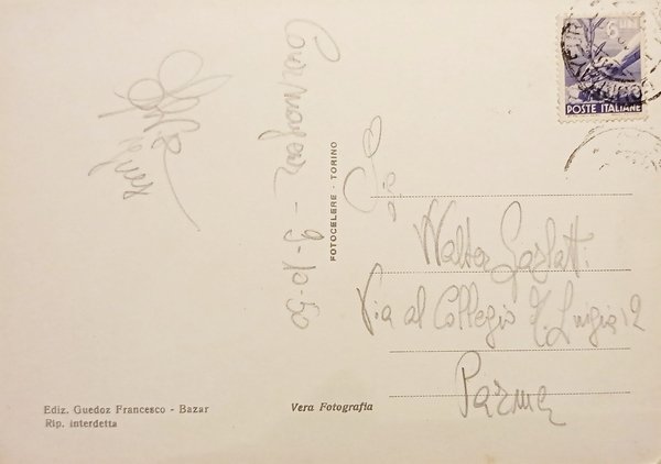 Cartolina - Courmayeur - Villaggio d'Entreves - Sfondo M. Bianco …