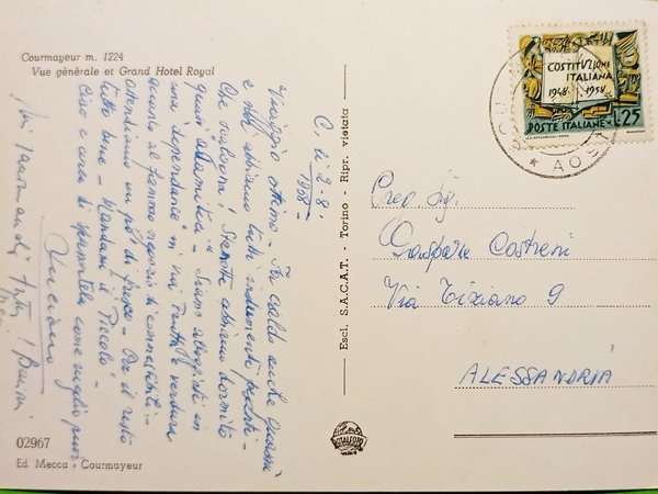 Cartolina - Courmayeur - Panorama e Grand Hotel Royal - …