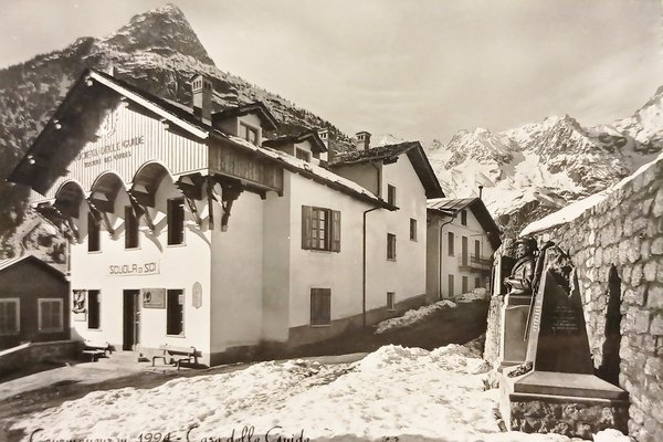 Cartolina - Courmayeur - Casa delle Guide - 1955 ca.