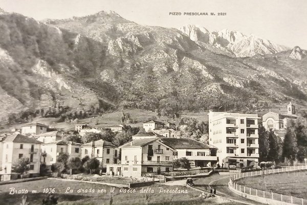 Cartolina - Bratto - La strada per il Passo della …
