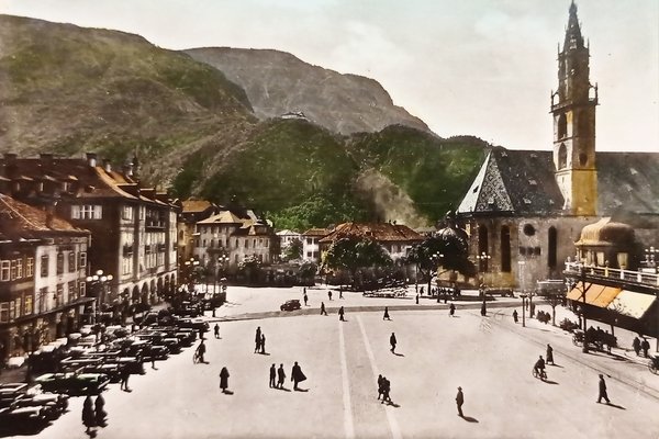 Cartolina - Bolzano - Piazza Walter - 1954