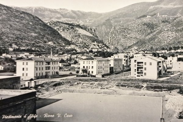 Cartolina - Piedimonte d'Alife - Rione V. Caso - 1955 …