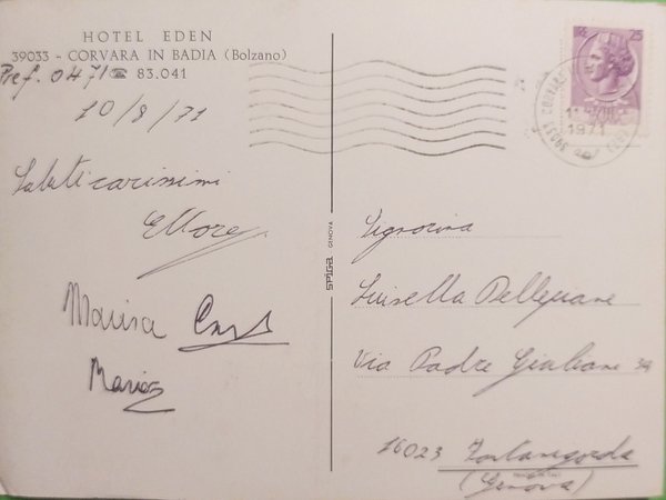 Cartolina - Hotel Eden - Corvara in Badia ( Bolzano …