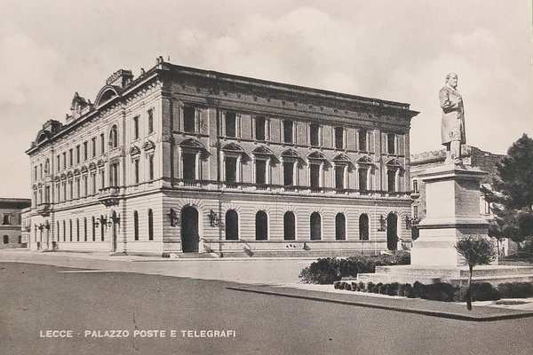 Cartolina - Lecce - Palazzo Poste e Telegrafi - 1950