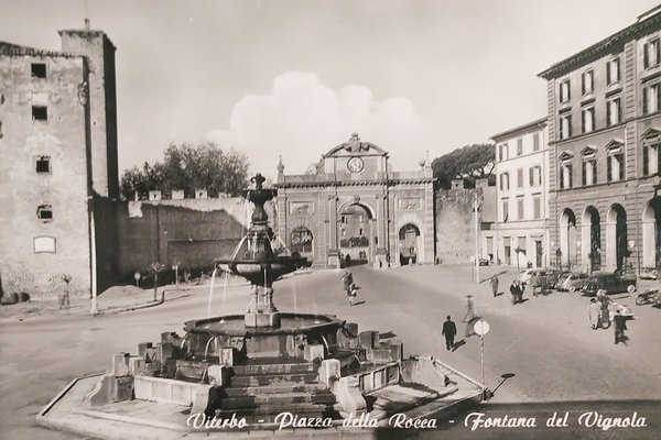 Cartolina - Viterbo - Piazza della Rocca - Fontana del …
