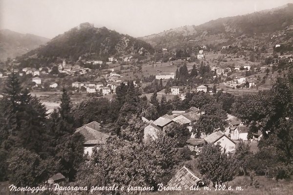 Cartolina - Montoggio - Panorama generale e frazione Bromia - …