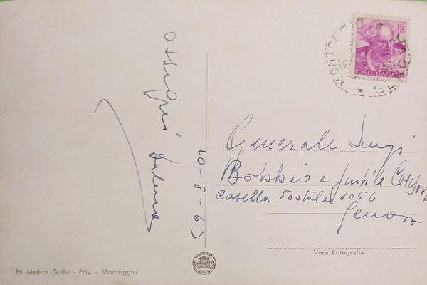 Cartolina - Montoggio - Panorama generale e frazione Bromia - …