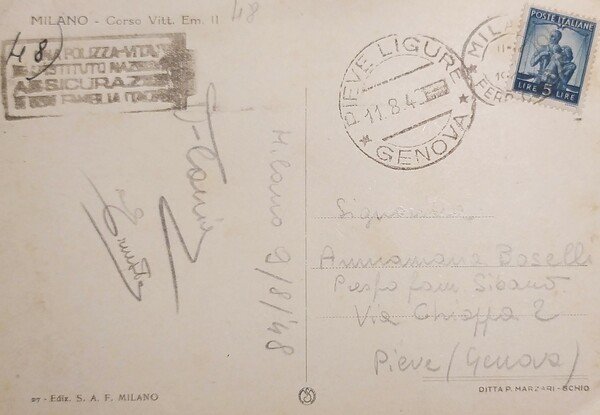 Cartolina - Milano - Corso Vittorio Emanuele - 1967