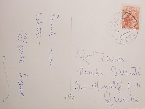 Cartolina - Bibbiena - Casentino - Panorama - 1957