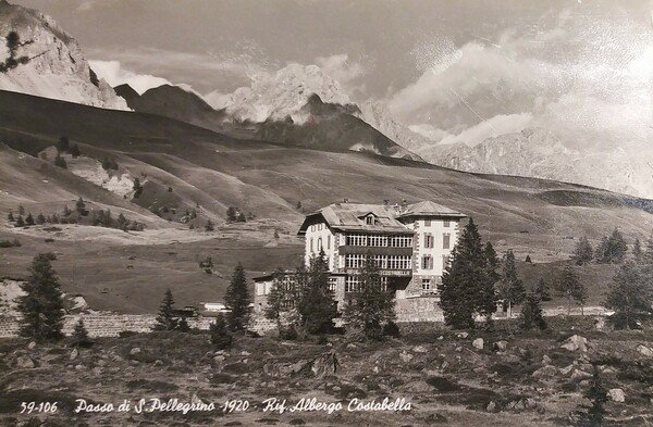 Cartolina - Passo di S. Pellegrino - Rifugio Albergo Costabella … | Immagine principale
