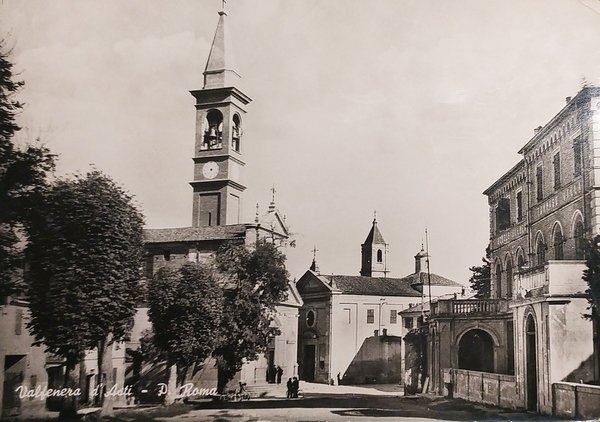 Cartolina - Valfenera d'Asti - Piazza Roma - 1958