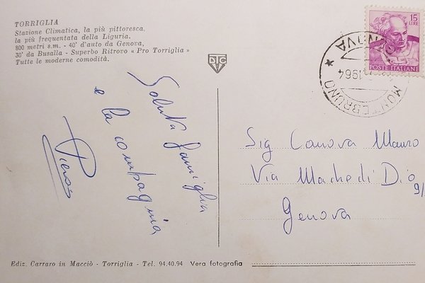 Cartolina - Torriglia - Lago del Brugneto - 1964 | Immagine Gallery 2