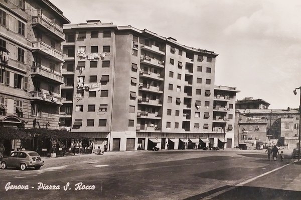 Cartolina - Genova - Piazza S. Rocco - 1958