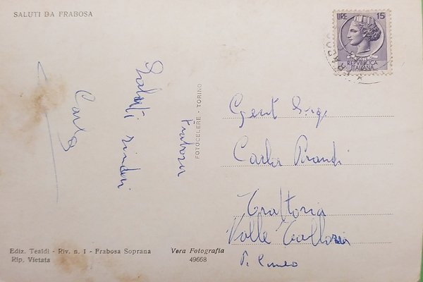 Cartolina - Frabosa Soprana - Seggiovia - 1960 ca.