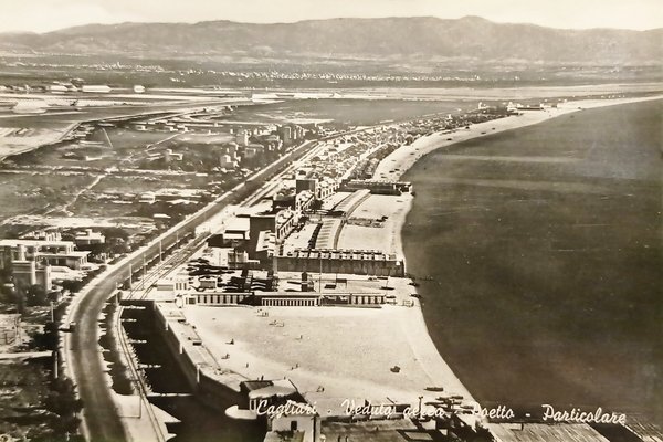 Cartolina - Cagliari - Veduta aerea - Poetto - Particolare …