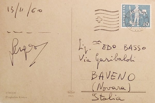 Cartolina - Svizzera - Zürich - Flughafen Kloten - 1960