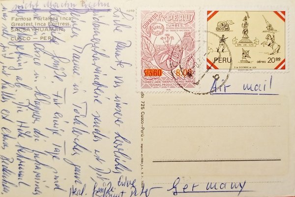 Cartolina - Cuzco ( Perù ) - Famosa Fortaleza Inca …