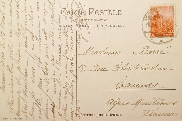 Cartolina - Repùblica Argentina - Homenaje de la Colonia Francesa …