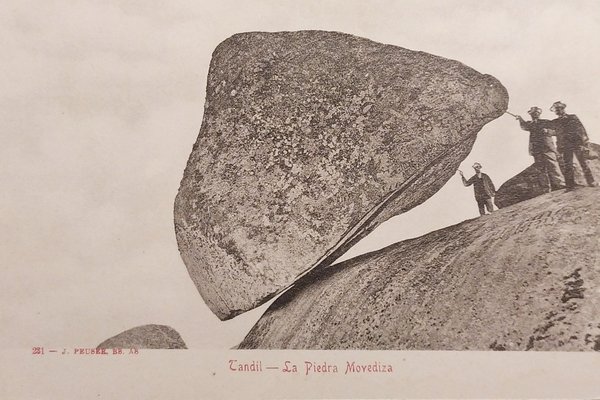 Cartolina - Argentina - Tandil - La Piedra Movediza - …