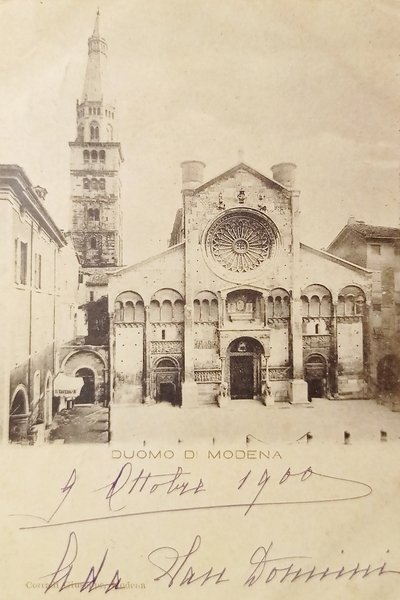 Cartolina - Duomo di Modena - 1900