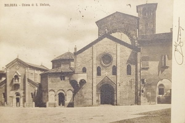 Cartolina - Bologna - Chiesa di S. Stefano - 1907