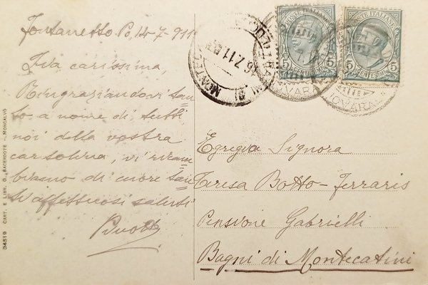 Cartolina - Ponzano Monferrato - Sottoripa - 1911