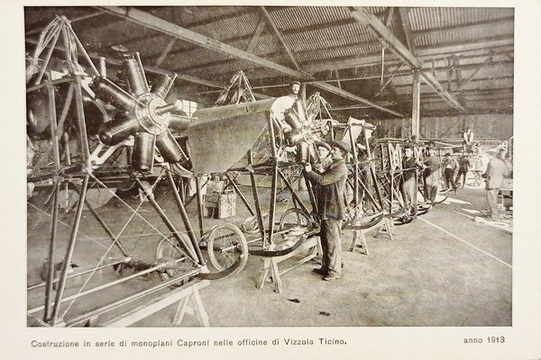 Cartolina Aeronautica - Costruzione in serie monoplani Caproni - Anno …