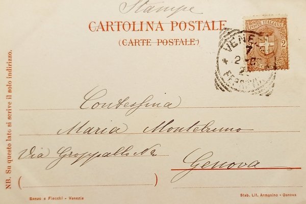 Cartolina - Venezia - Panorama Illlustrata - 1900 | Immagine Gallery 2