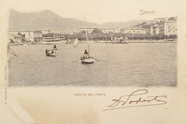 Cartolina - Spezia - Veduta del Porto - 1900