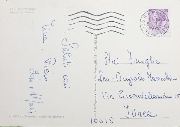 Cartolina - San Fruttuoso - Angolo Pittoresco - 1972