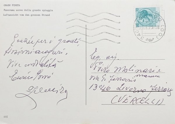 Cartolina - Grado Pineta - Panorama aereo della Grande Spiaggia … | Immagine Gallery 2